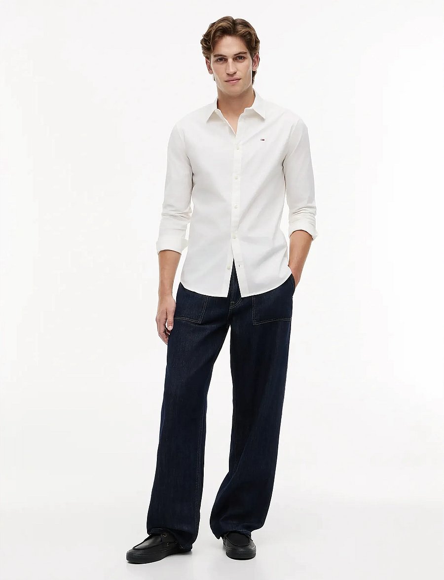 Tommy Jeans - TJM ORIGINAL STRETCH SHIRT - freizeithemden - classic white - 5