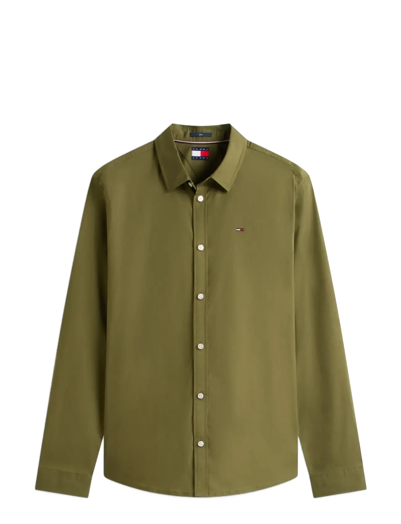 Tommy Jeans - TJM SLIM ORIGINAL STRETCH SHIRT - casual skjortor - dark greenery - 1