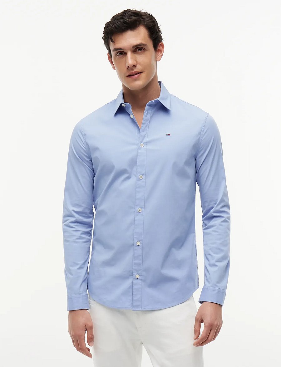Tommy Jeans - TJM ORIGINAL STRETCH SHIRT - freizeithemden - lavender lustre - 0