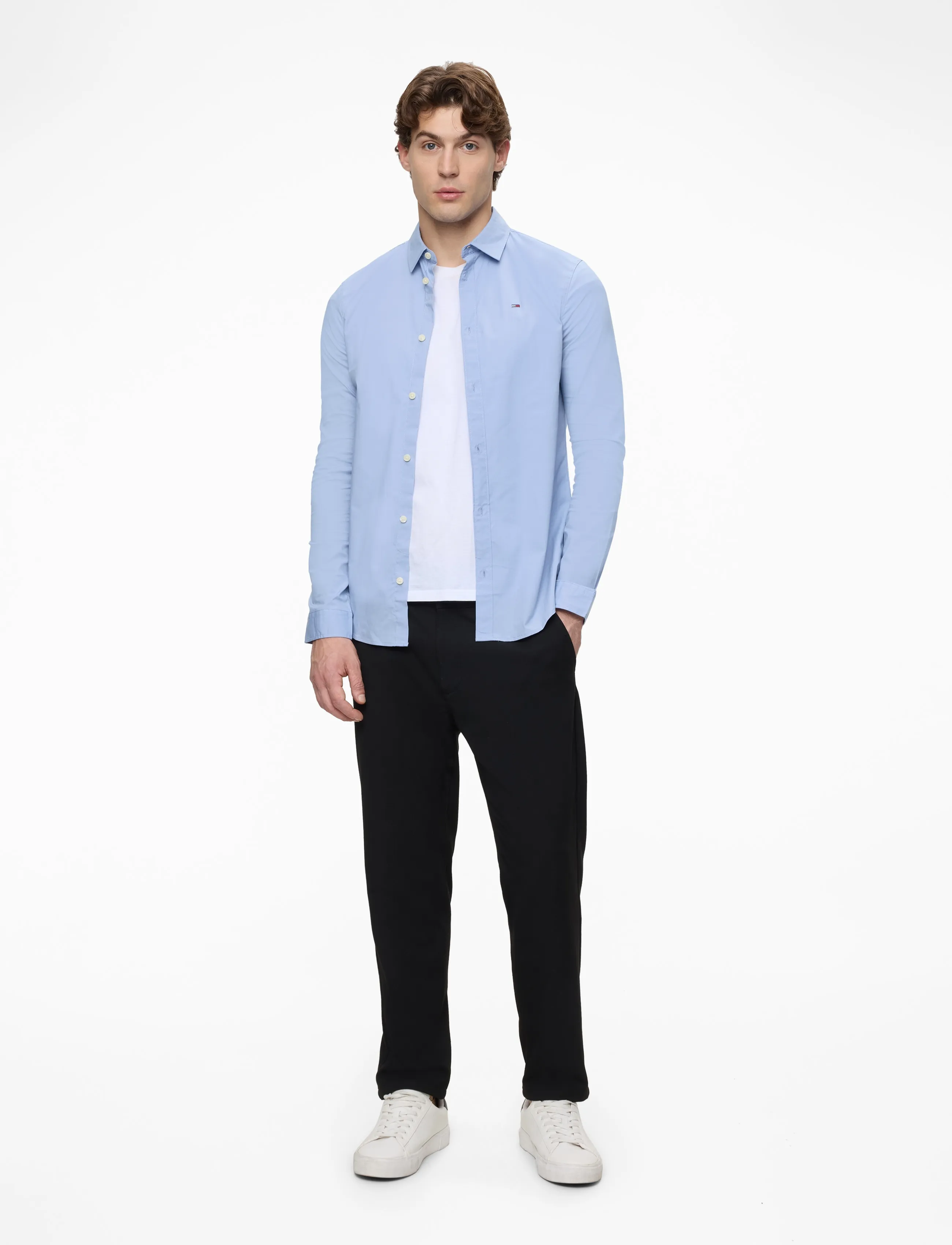 Tommy Jeans - TJM ORIGINAL STRETCH SHIRT - casual skjortor - lavender lustre - 3