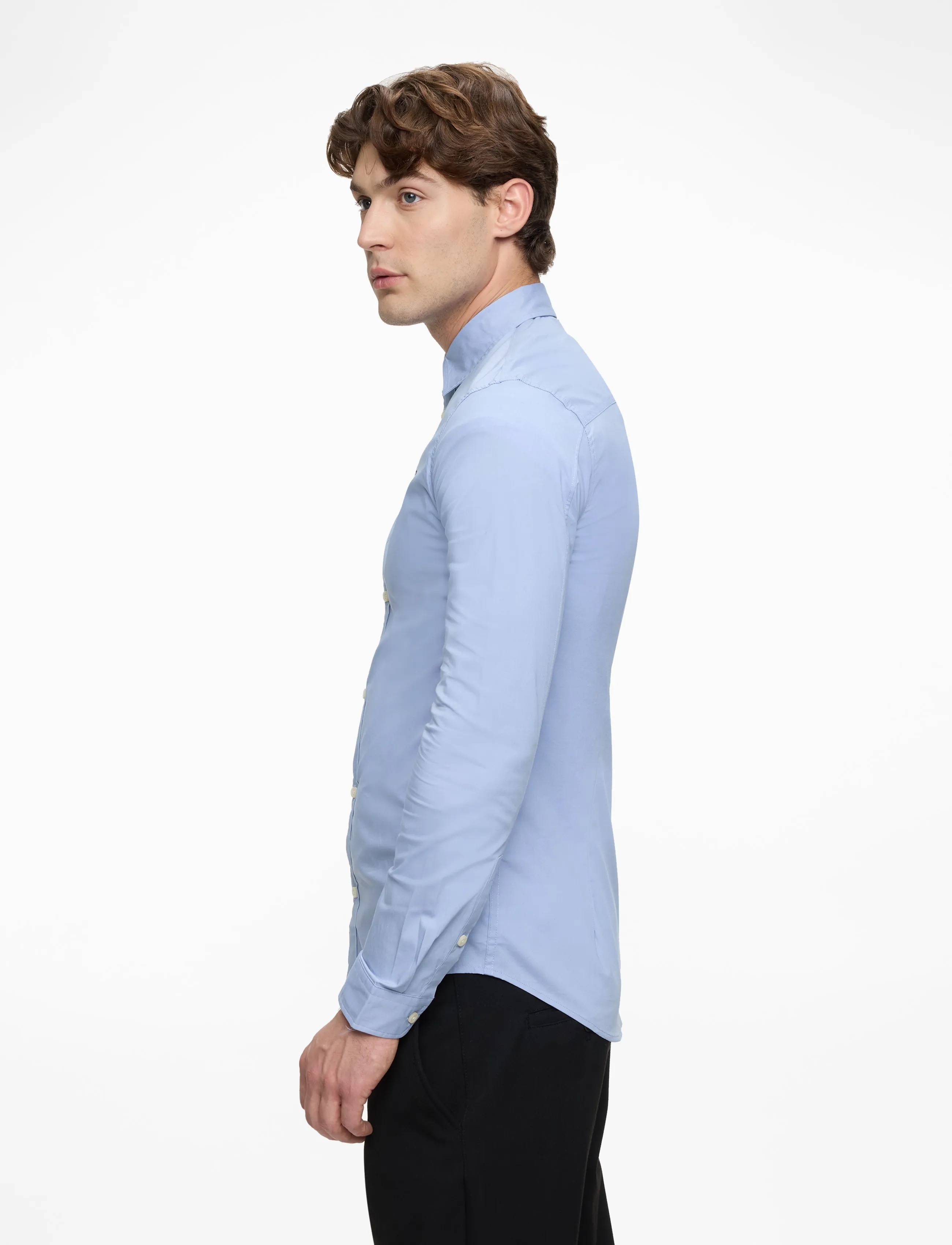 Tommy Jeans - TJM ORIGINAL STRETCH SHIRT - casual skjortor - lavender lustre - 4