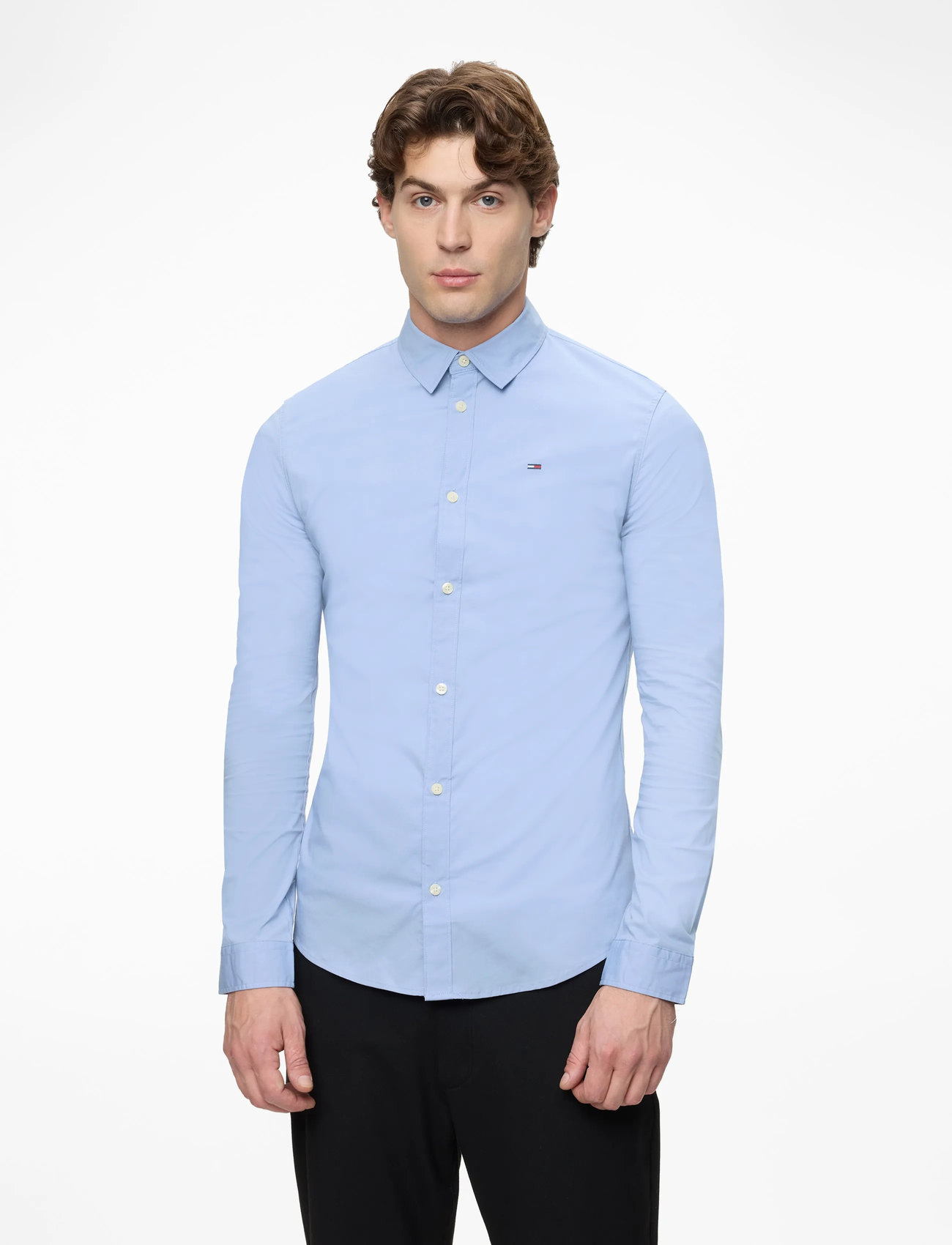 Tommy Jeans - TJM ORIGINAL STRETCH SHIRT - vabaajasärgid - lavender lustre - 0