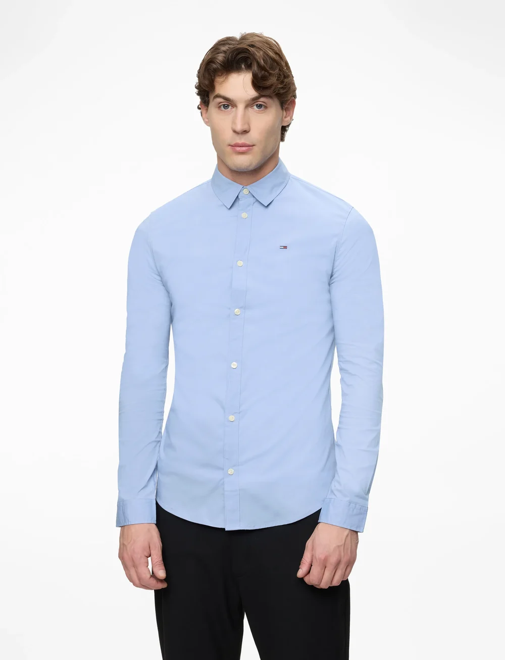 Tommy Jeans - TJM ORIGINAL STRETCH SHIRT - vabaajasärgid - lavender lustre - 0