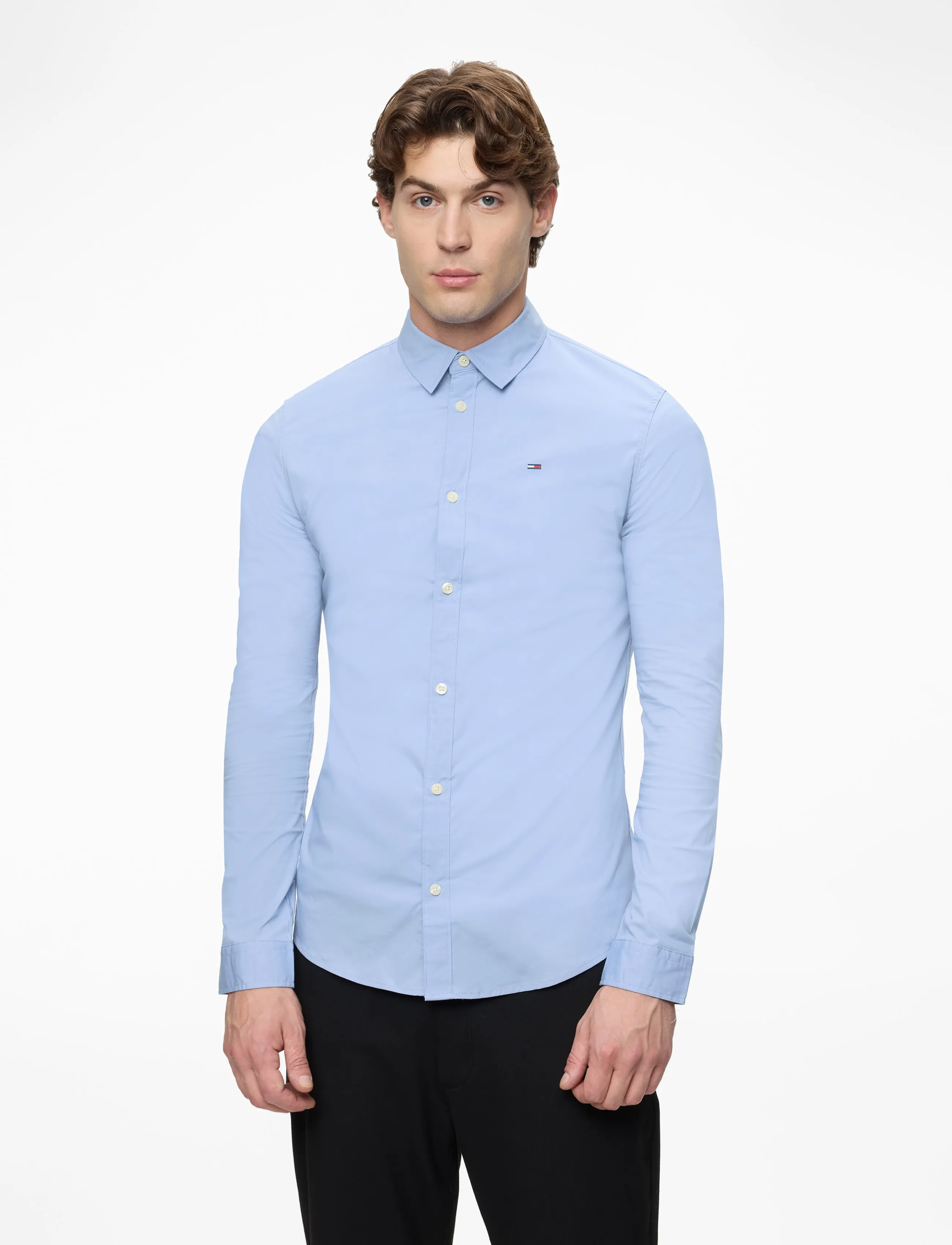 Tommy Jeans TJM ORIGINAL STRETCH SHIRT - Tommy Hilfiger - LAVENDER LUSTRE / blue