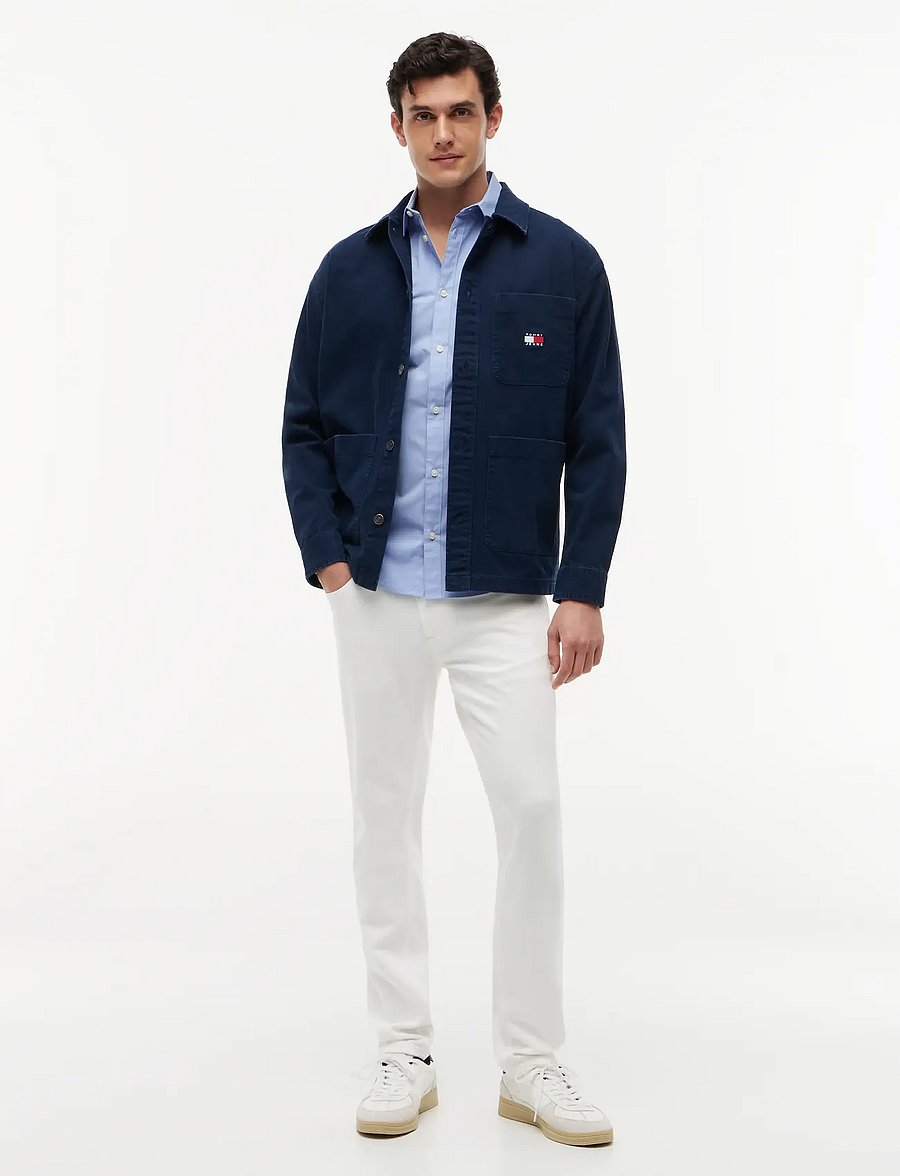 Tommy Jeans - TJM ORIGINAL STRETCH SHIRT - freizeithemden - lavender lustre - 4