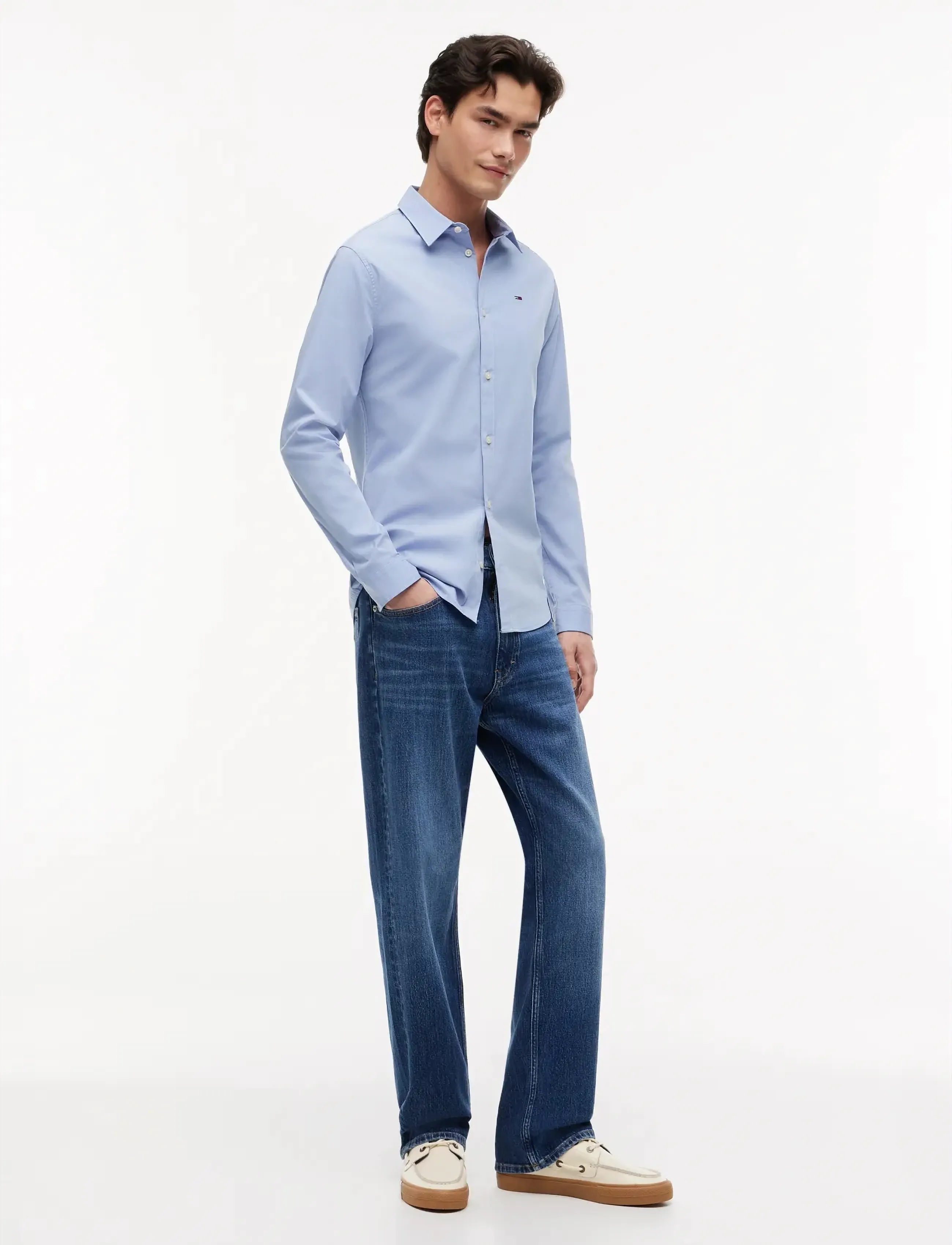 Tommy Jeans - TJM ORIGINAL STRETCH SHIRT - casual shirts - lavender lustre - 4