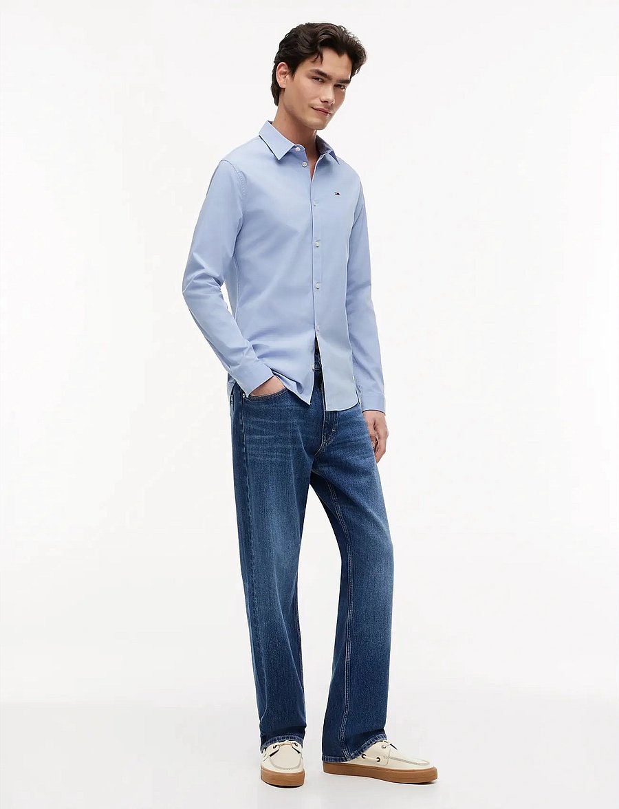 Tommy Jeans - TJM ORIGINAL STRETCH SHIRT - freizeithemden - lavender lustre - 4
