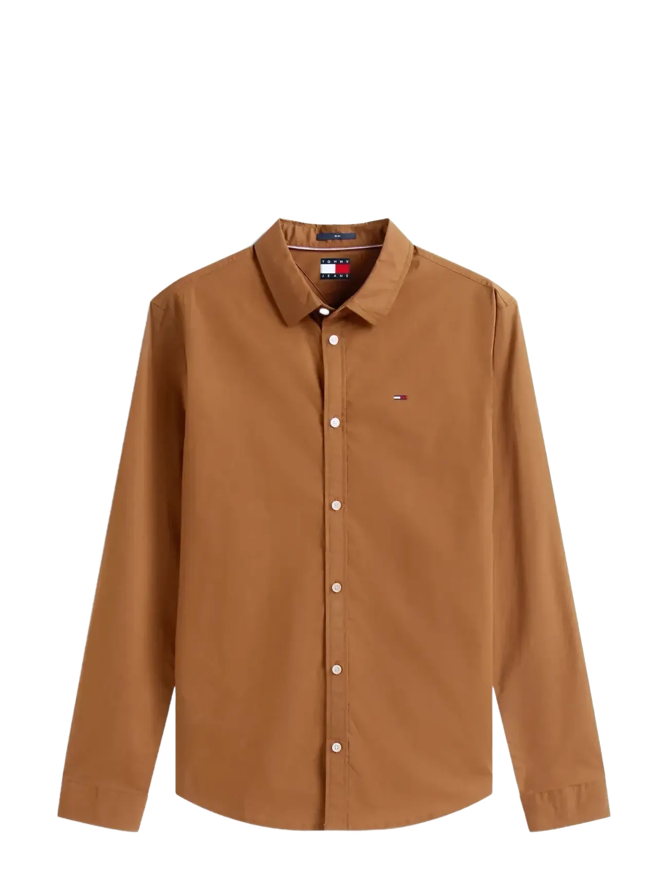 Tommy Jeans TJM ORIGINAL STRETCH SHIRT - Skjorter - PECAN NUT / brown
