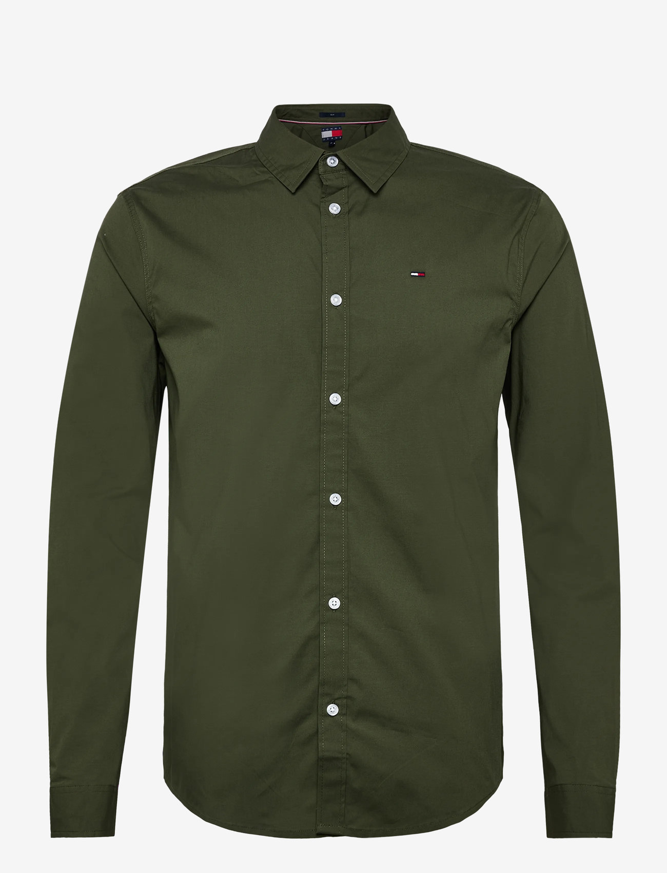 Tommy Jeans - TJM ORIGINAL STRETCH SHIRT - kingitused alla 100€ - pewter green - 0