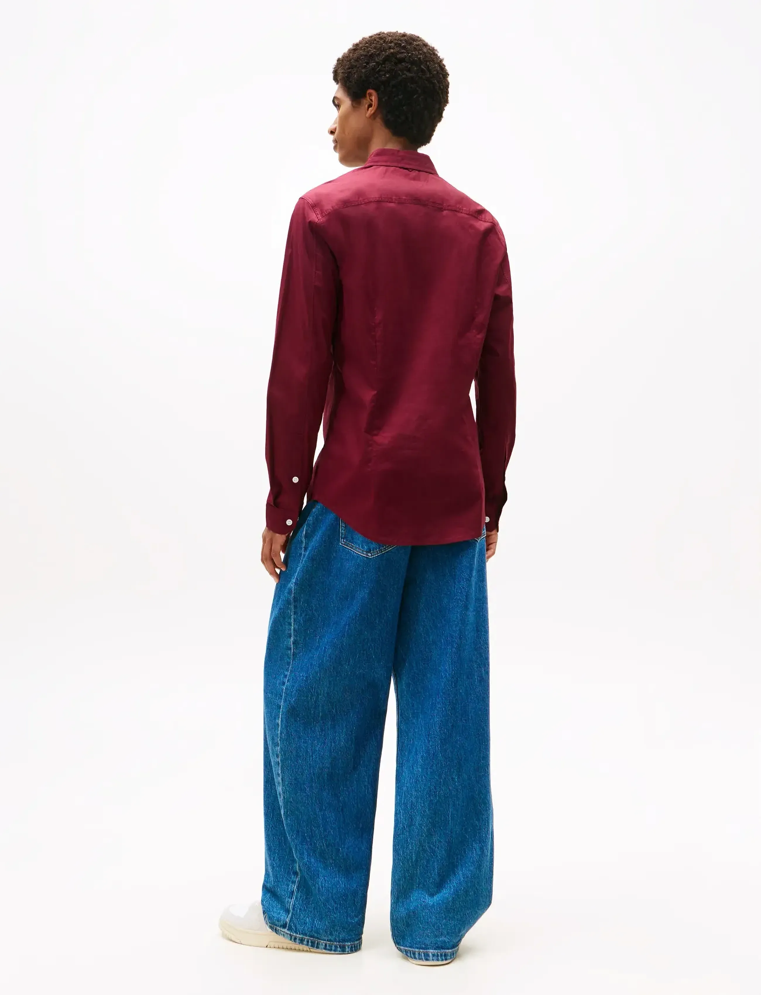 Tommy Jeans - TJM ORIGINAL STRETCH SHIRT - basic skjorter - red wine - 4