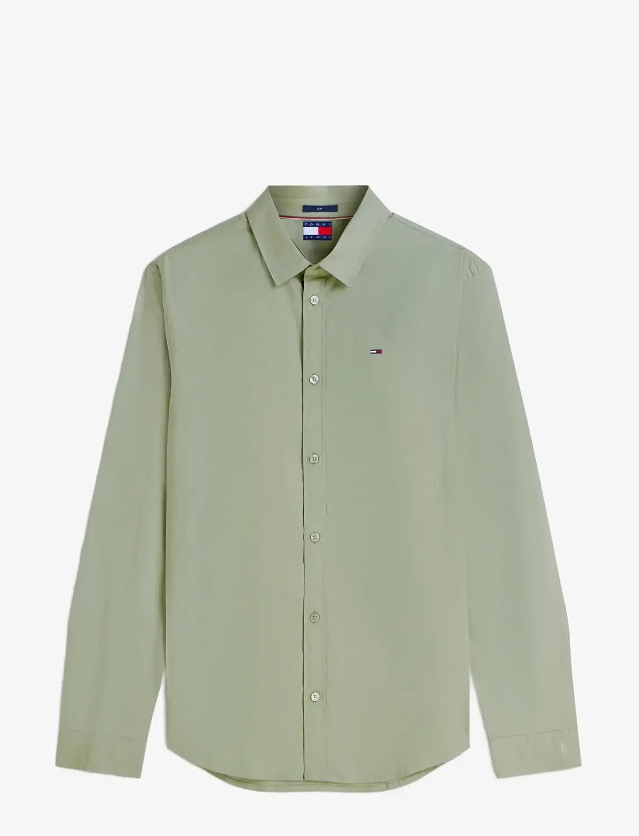 Tommy Jeans - TJM ORIGINAL STRETCH SHIRT - vabaajasärgid - spring olive - 1