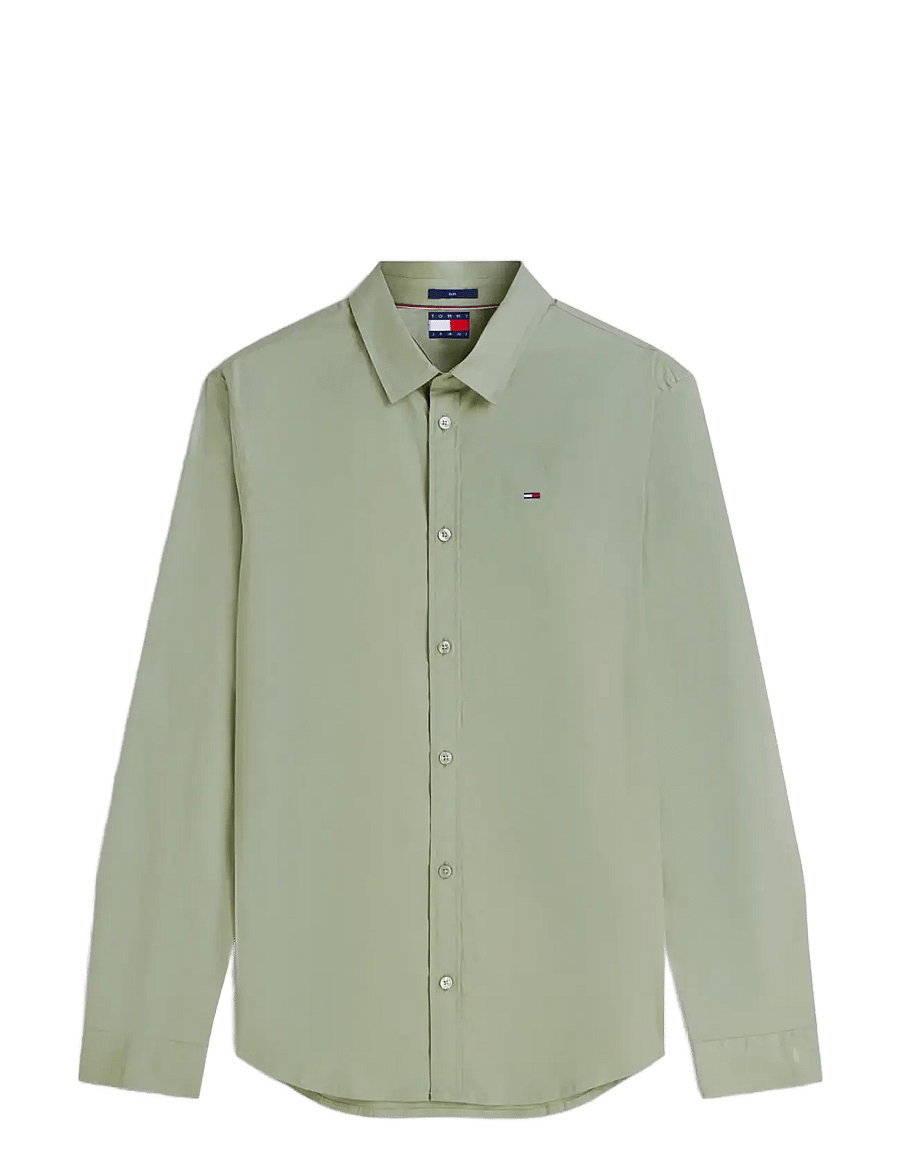 Tommy Jeans - TJM ORIGINAL STRETCH SHIRT - freizeithemden - spring olive - 1