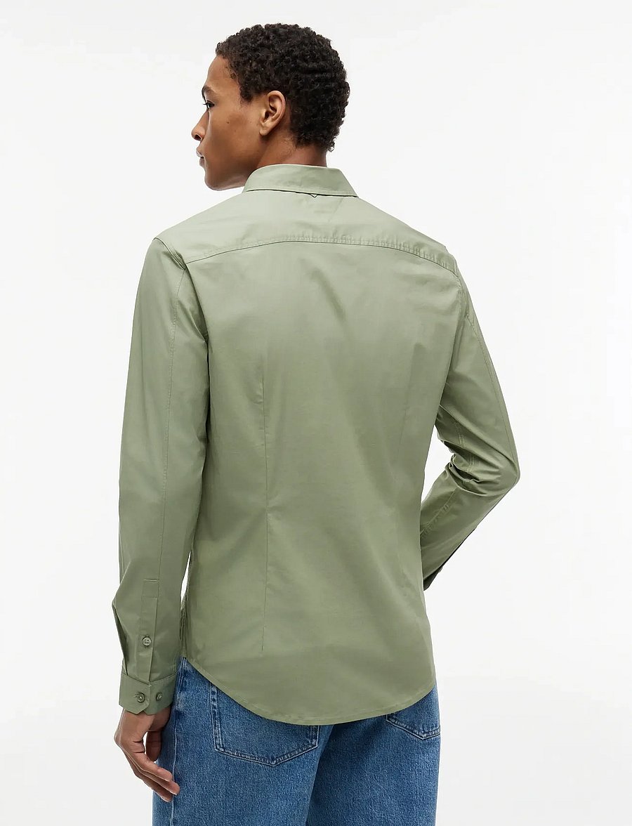 Tommy Jeans - TJM ORIGINAL STRETCH SHIRT - freizeithemden - spring olive - 2