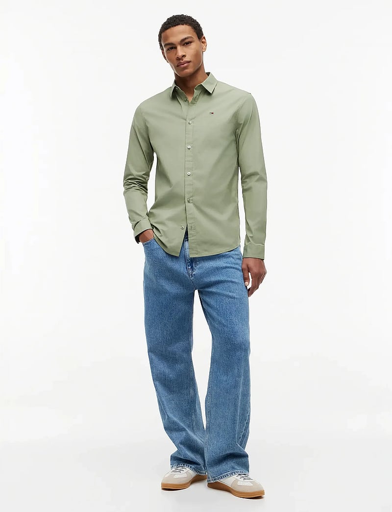 Tommy Jeans - TJM ORIGINAL STRETCH SHIRT - casual hemden - spring olive - 4