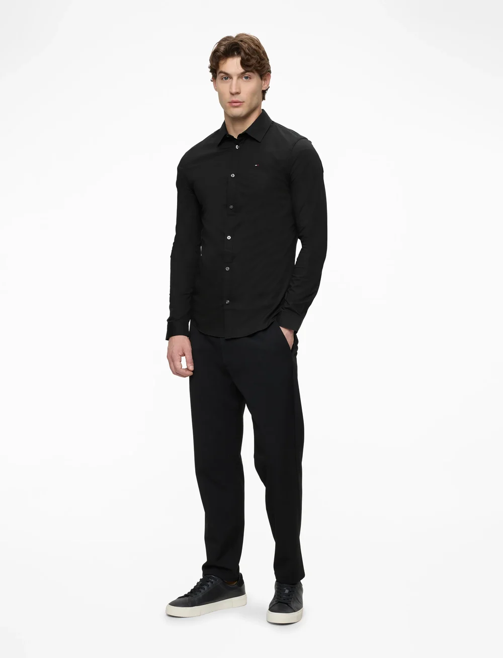 Tommy Jeans - TJM ORIGINAL STRETCH SHIRT - vabaajasärgid - tommy black - 2