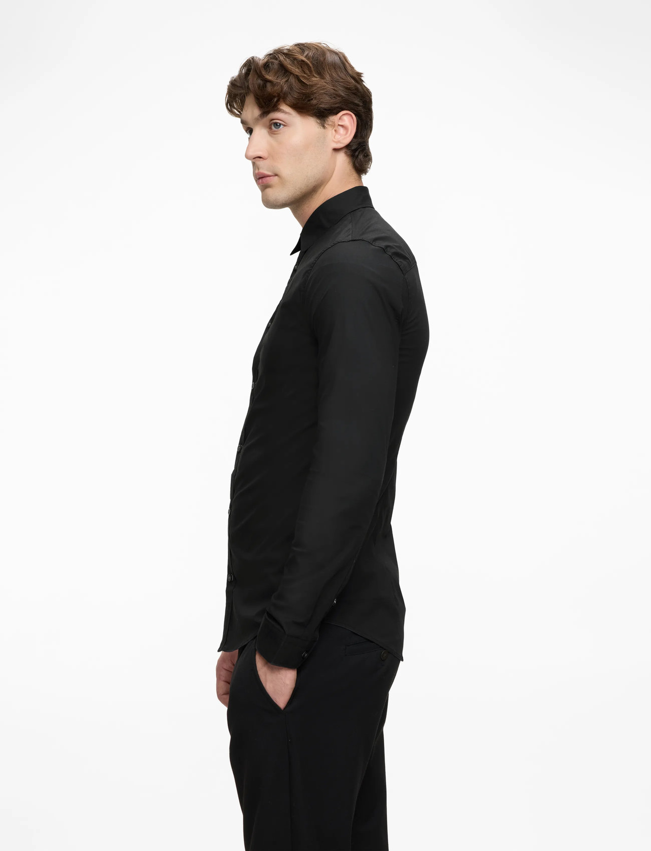 Tommy Jeans - TJM ORIGINAL STRETCH SHIRT - casual skjortor - tommy black - 4