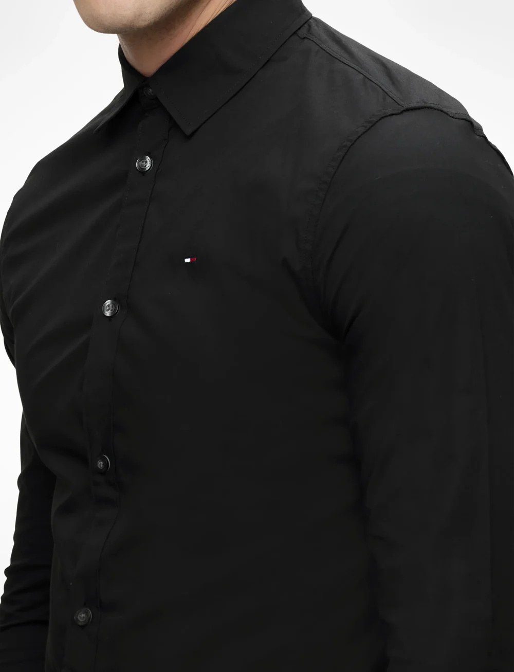 Tommy Jeans - TJM ORIGINAL STRETCH SHIRT - vabaajasärgid - tommy black - 5