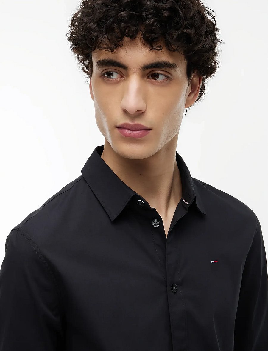 Tommy Jeans - TJM ORIGINAL STRETCH SHIRT - freizeithemden - tommy black - 4