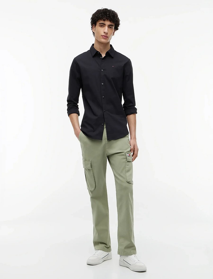 Tommy Jeans - TJM ORIGINAL STRETCH SHIRT - freizeithemden - tommy black - 5