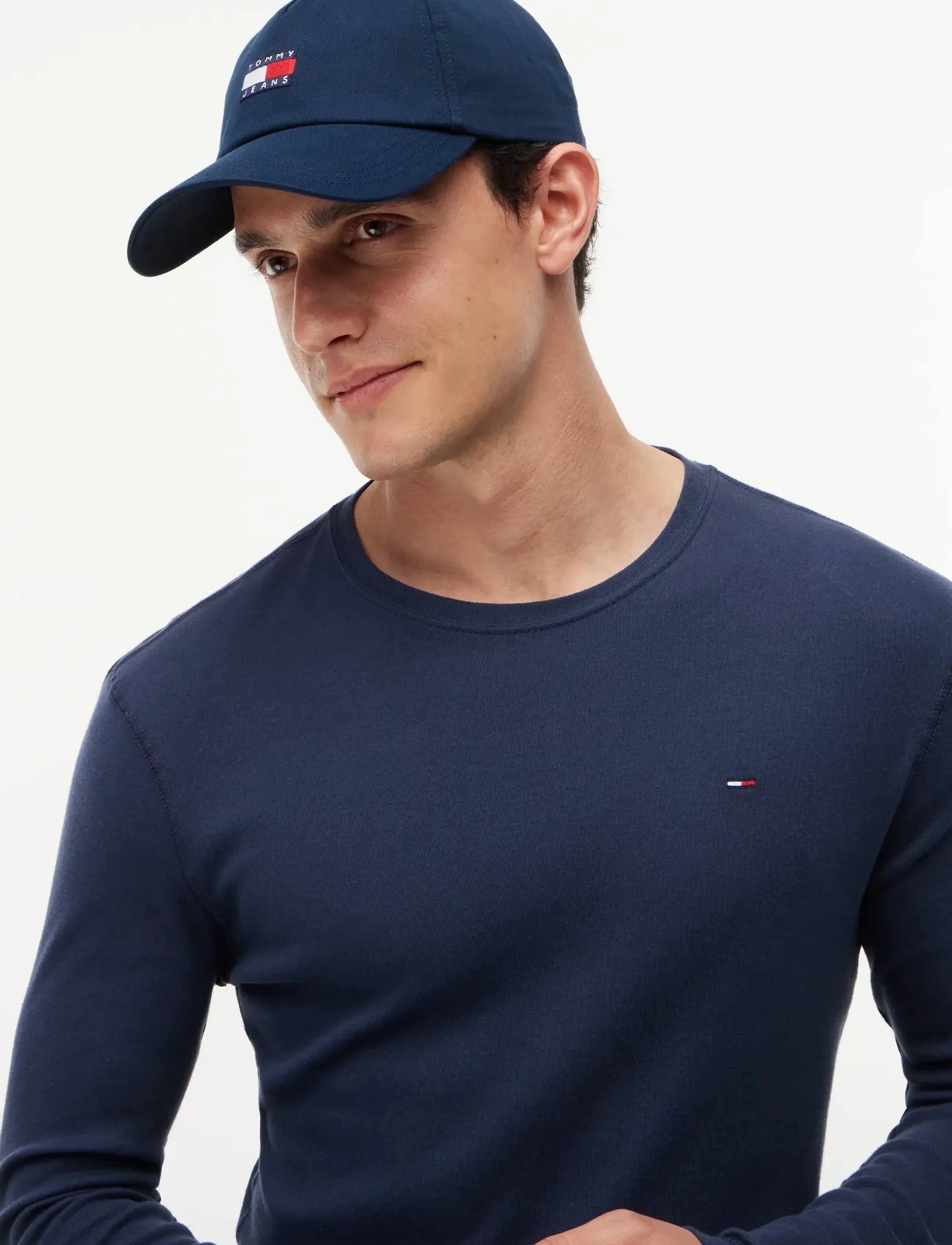 Tommy Jeans - TJM ORIGINAL RIB LONGSLEEVE TEE - t-krekli ar garām piedurknēm - black iris - 4