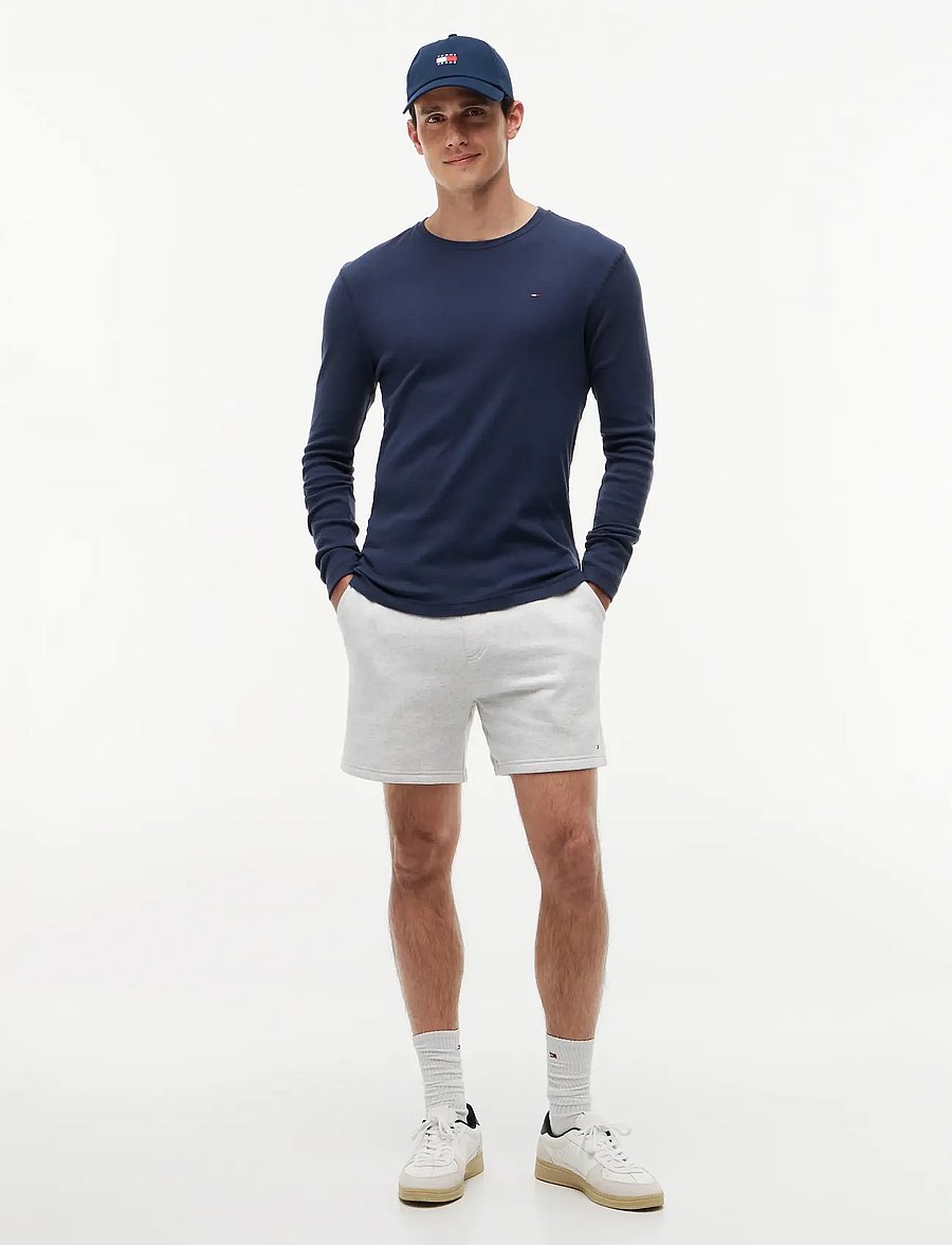 Tommy Jeans - TJM ORIGINAL RIB LONGSLEEVE TEE - langärmelige t-shirts - black iris - 5