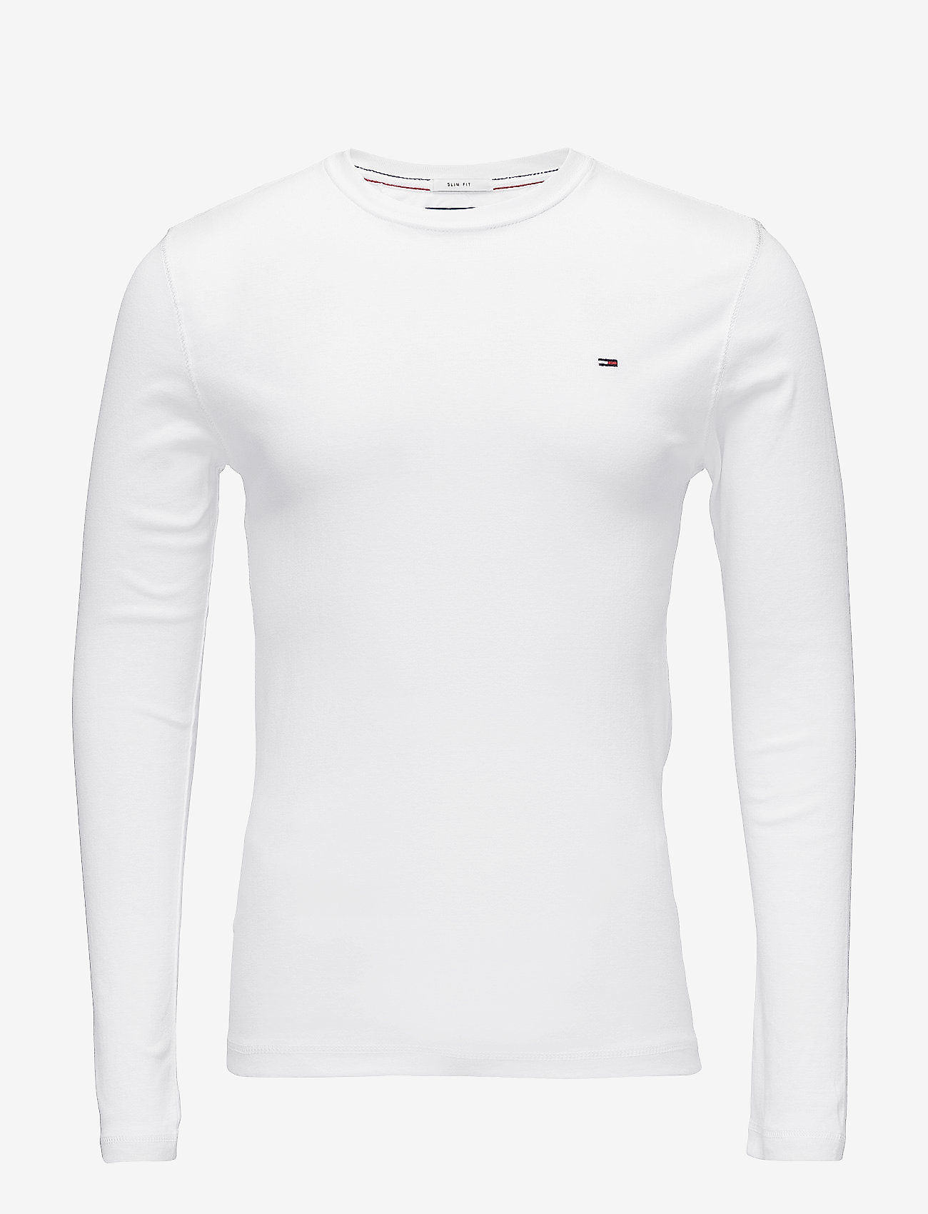 Tommy Jeans - TJM ORIGINAL RIB LONGSLEEVE TEE - langermede t-skjorter - classic white - 0