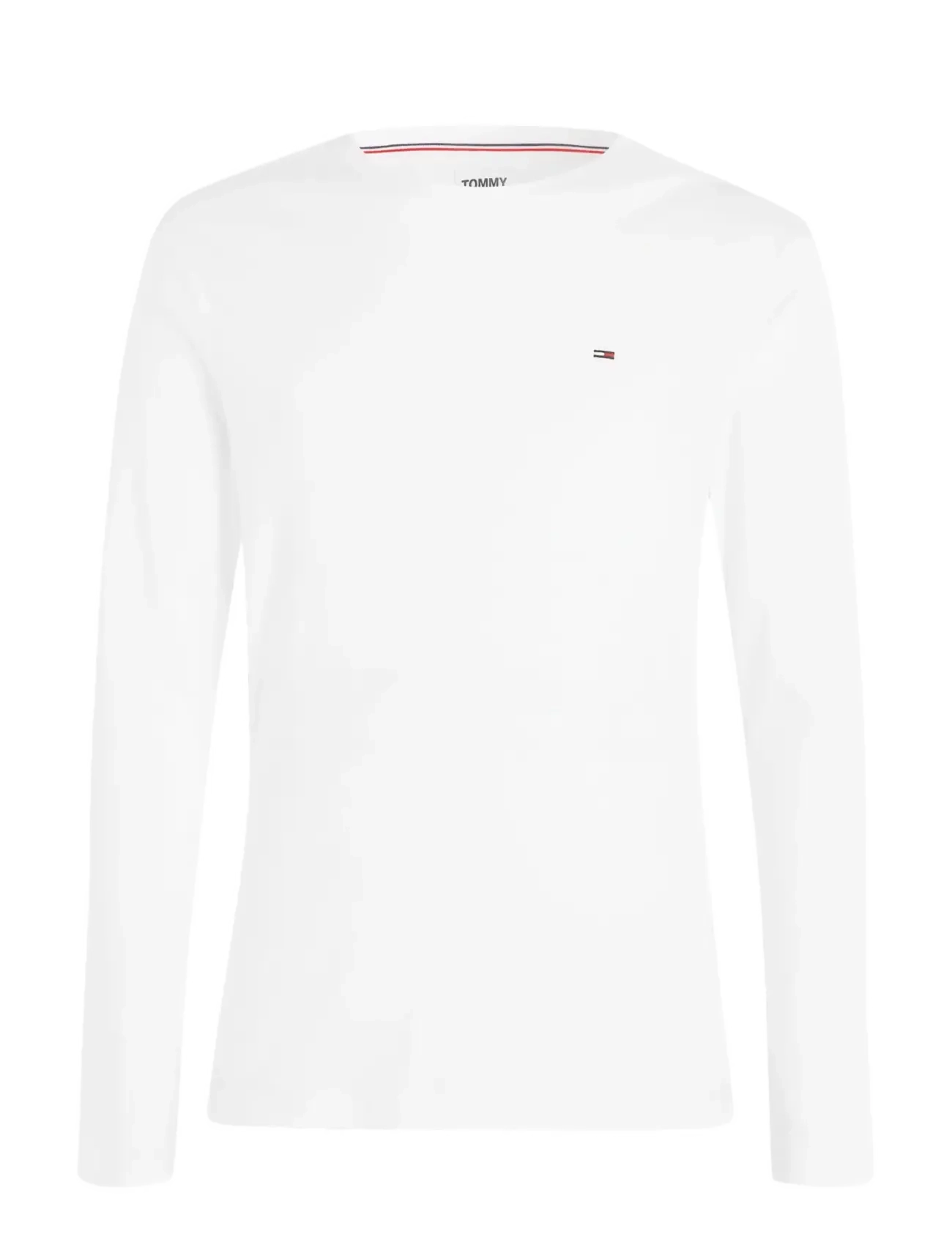Tommy Jeans TJM ORIGINAL RIB LONGSLEEVE TEE - Tommy Hilfiger - CLASSIC WHITE / white