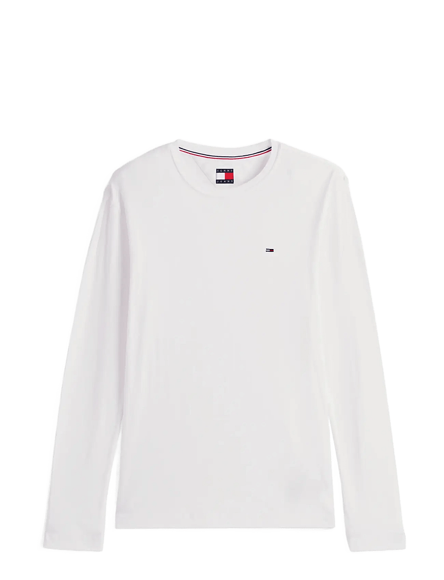 Tommy Jeans - TJM ORIGINAL RIB LONGSLEEVE TEE - langärmelige t-shirts - classic white - 1