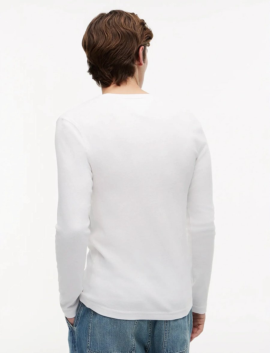 Tommy Jeans - TJM ORIGINAL RIB LONGSLEEVE TEE - langärmelige t-shirts - classic white - 3
