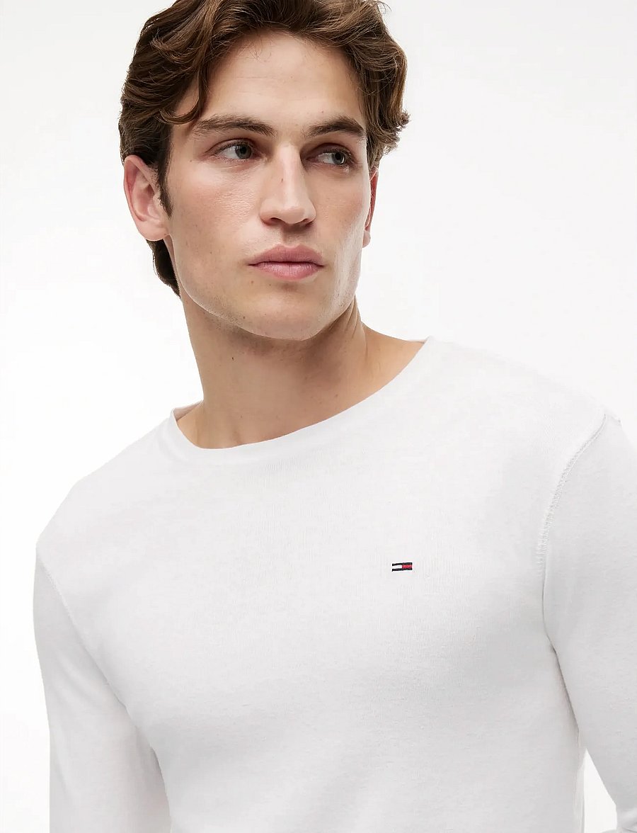 Tommy Jeans - TJM ORIGINAL RIB LONGSLEEVE TEE - langärmelige t-shirts - classic white - 4