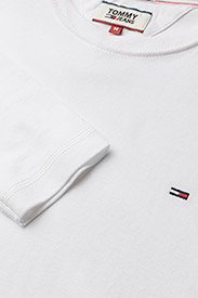 Tommy Jeans - TJM ORIGINAL RIB LONGSLEEVE TEE - langermede t-skjorter - classic white - 2
