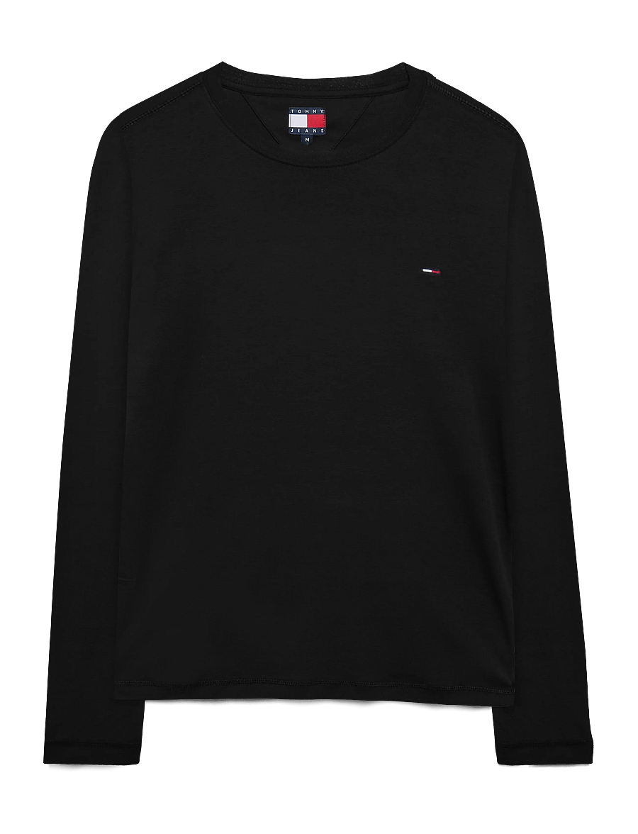 Tommy Jeans - TJM ORIGINAL RIB LONGSLEEVE TEE - t-krekli ar garām piedurknēm - tommy black - 2