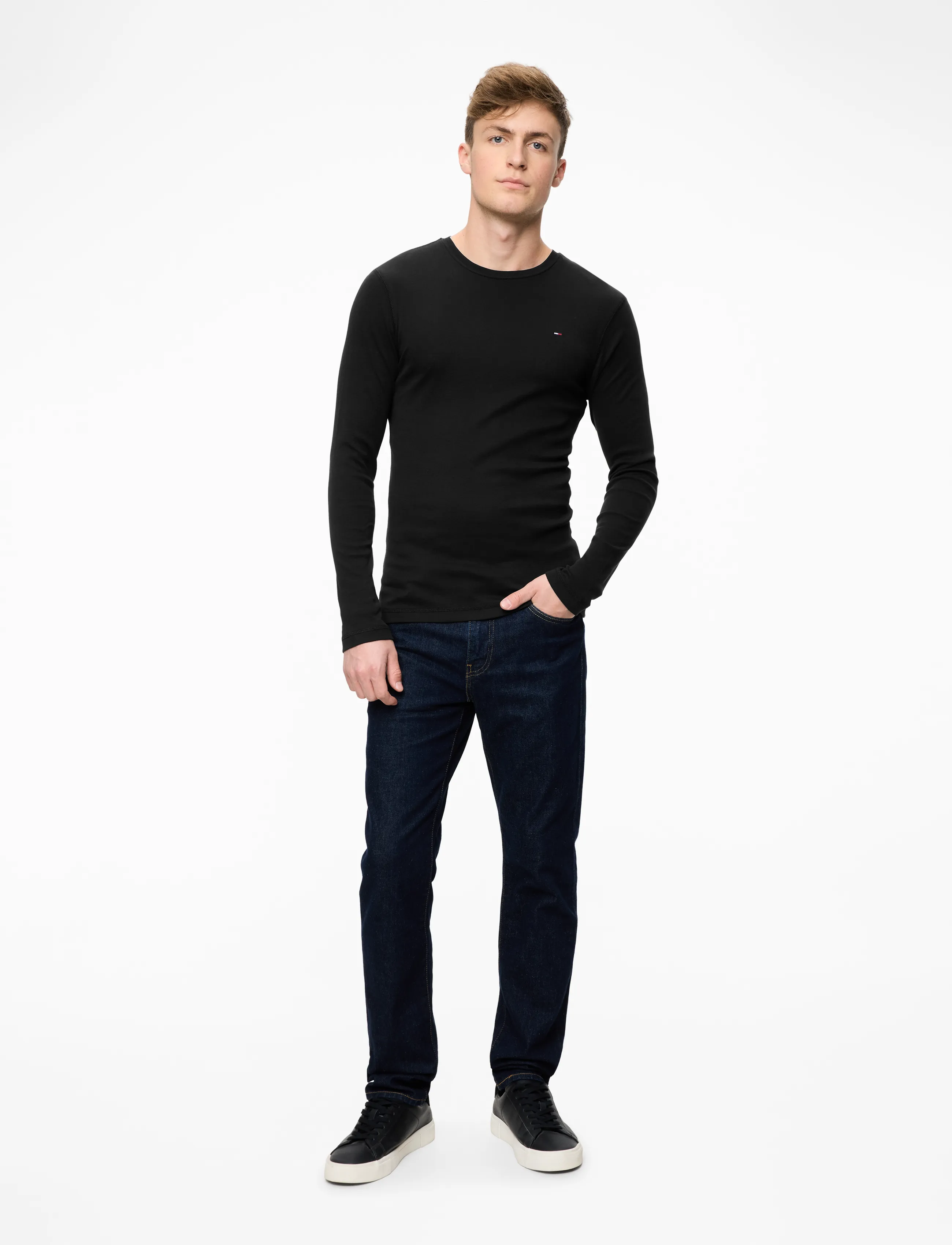 TOMMY JEANS Tjm Original Rib Longsleeve Tee långärmade t-shirts herr – bild 2