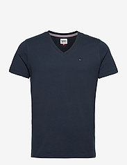 Tommy Jeans - TJM ORIGINAL JERSEY V NECK TEE - v-neck t-shirts - black iris - 0