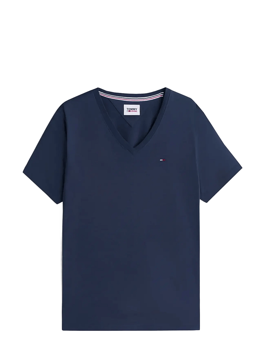 Tommy Jeans - TJM ORIGINAL JERSEY V NECK TEE - v-ringade t-shirts - black iris - 1