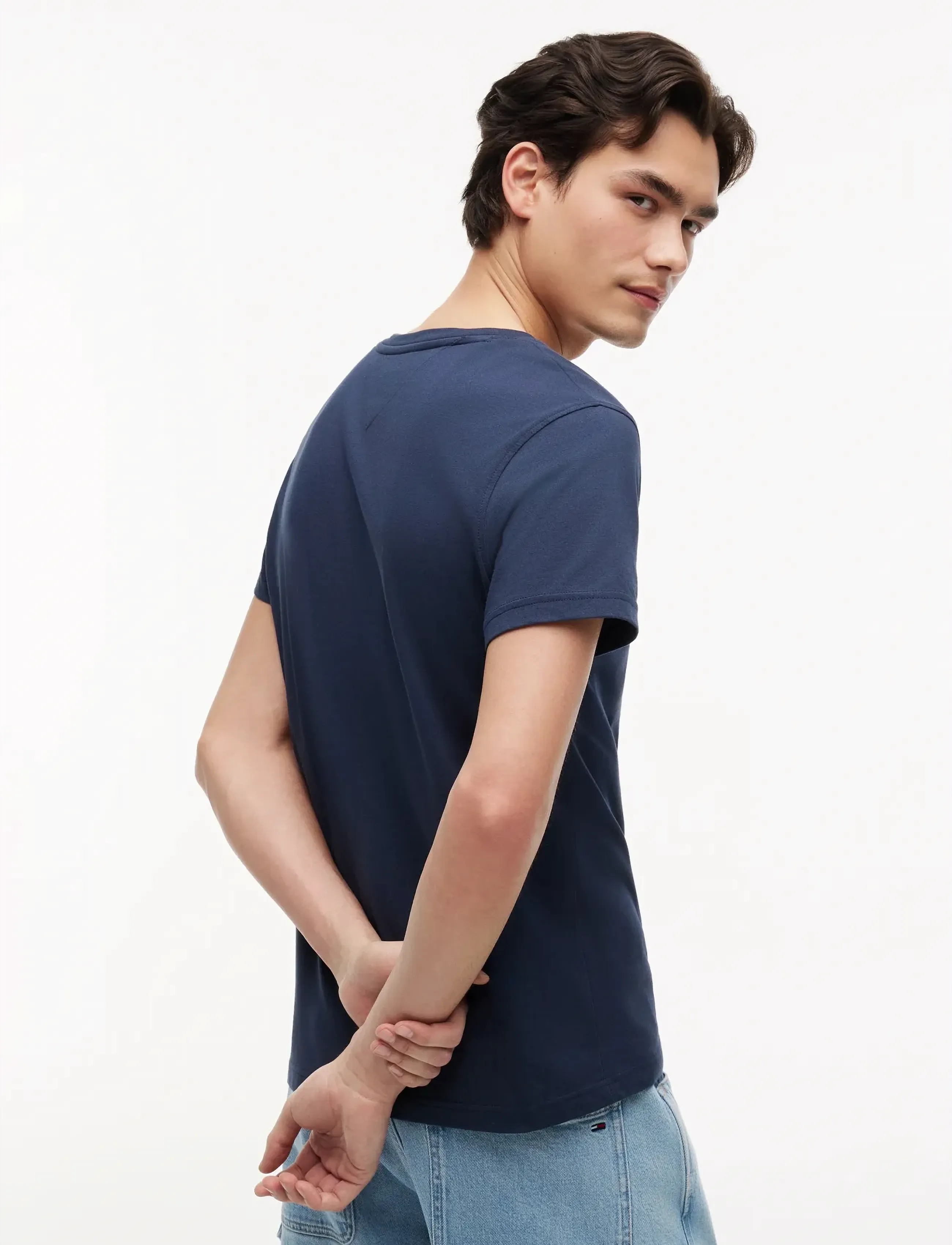 Tommy Jeans - TJM ORIGINAL JERSEY V NECK TEE - t-shirts mit v-ausschnitt - black iris - 3