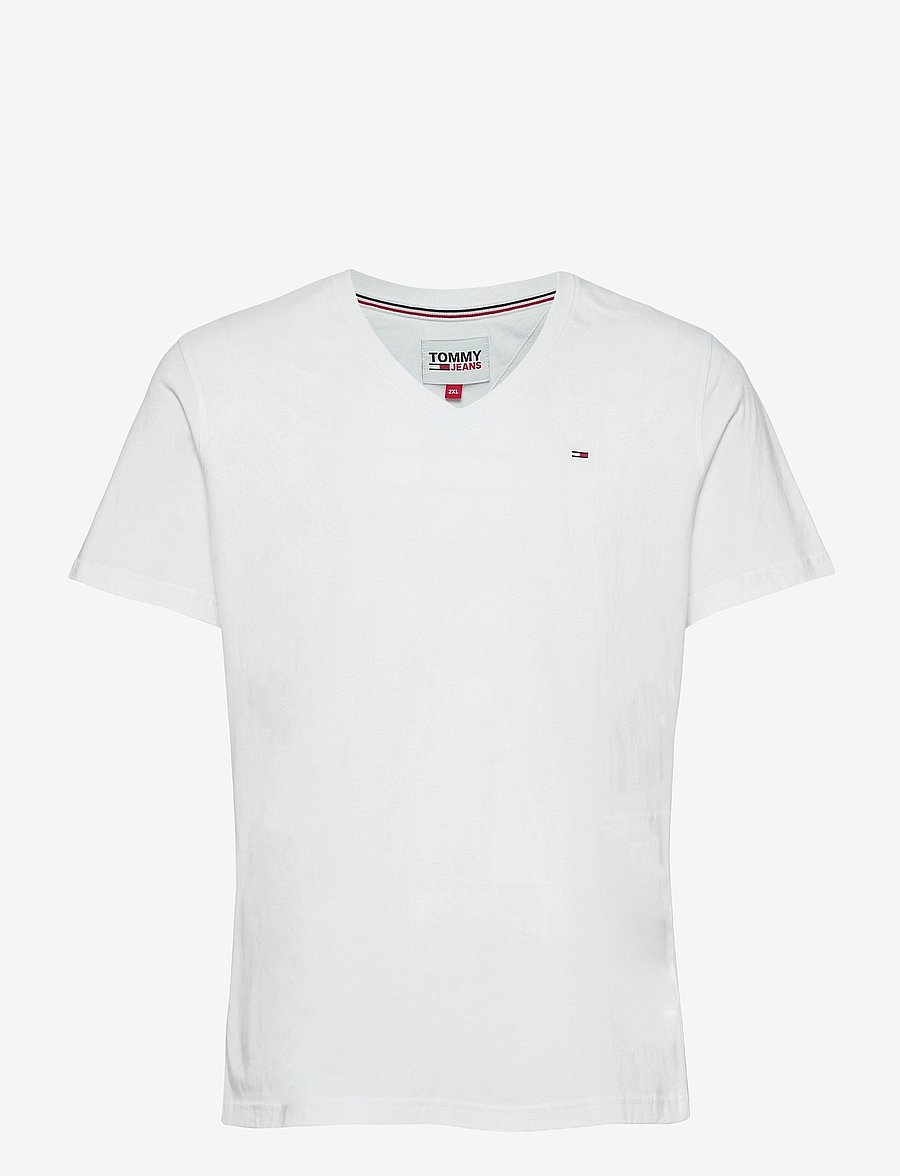 Tommy Jeans - TJM ORIGINAL JERSEY V NECK TEE - t-shirts mit v-ausschnitt - classic white - 1