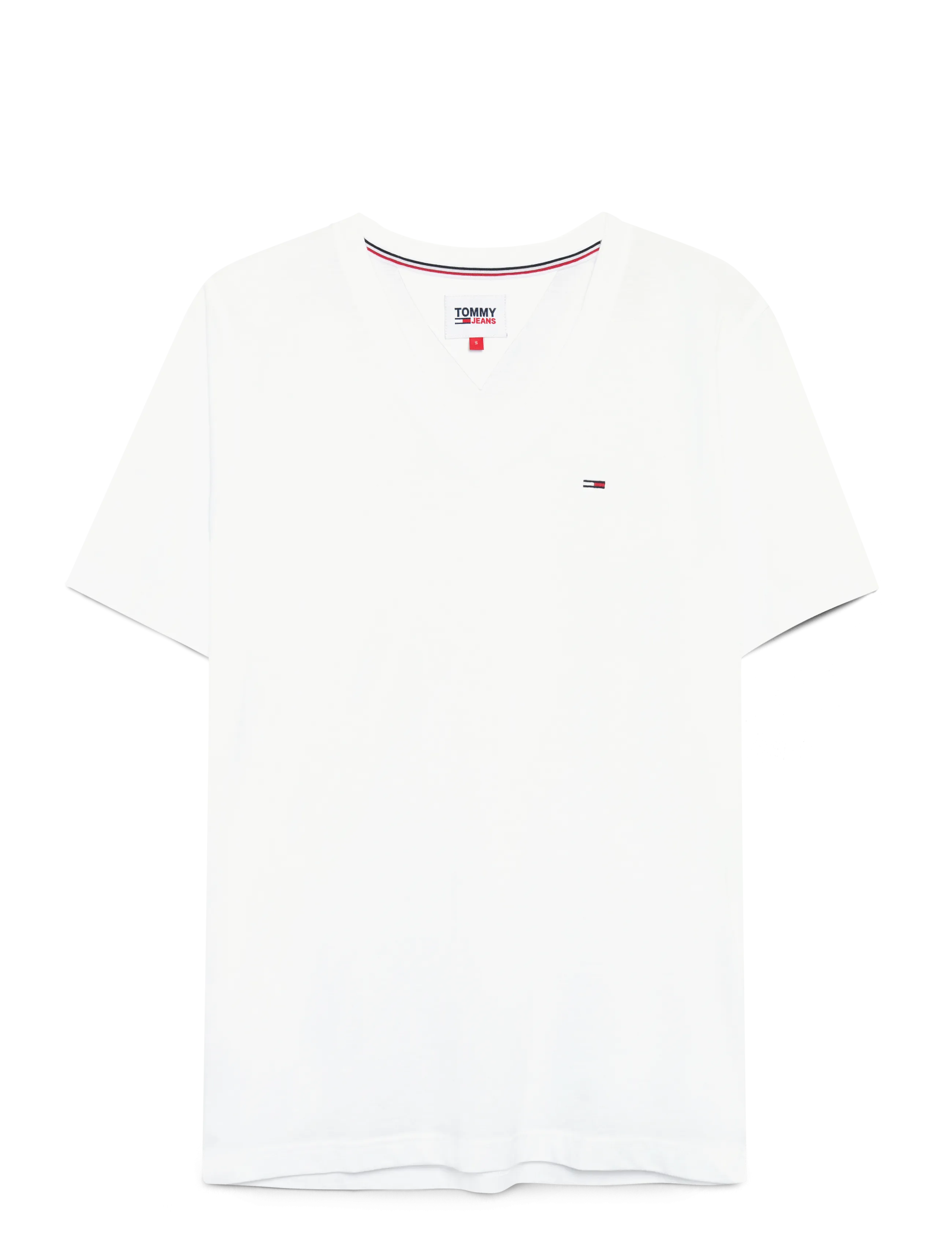 Tommy Jeans TJM ORIGINAL JERSEY V NECK TEE - T-Shirts - CLASSIC WHITE / white