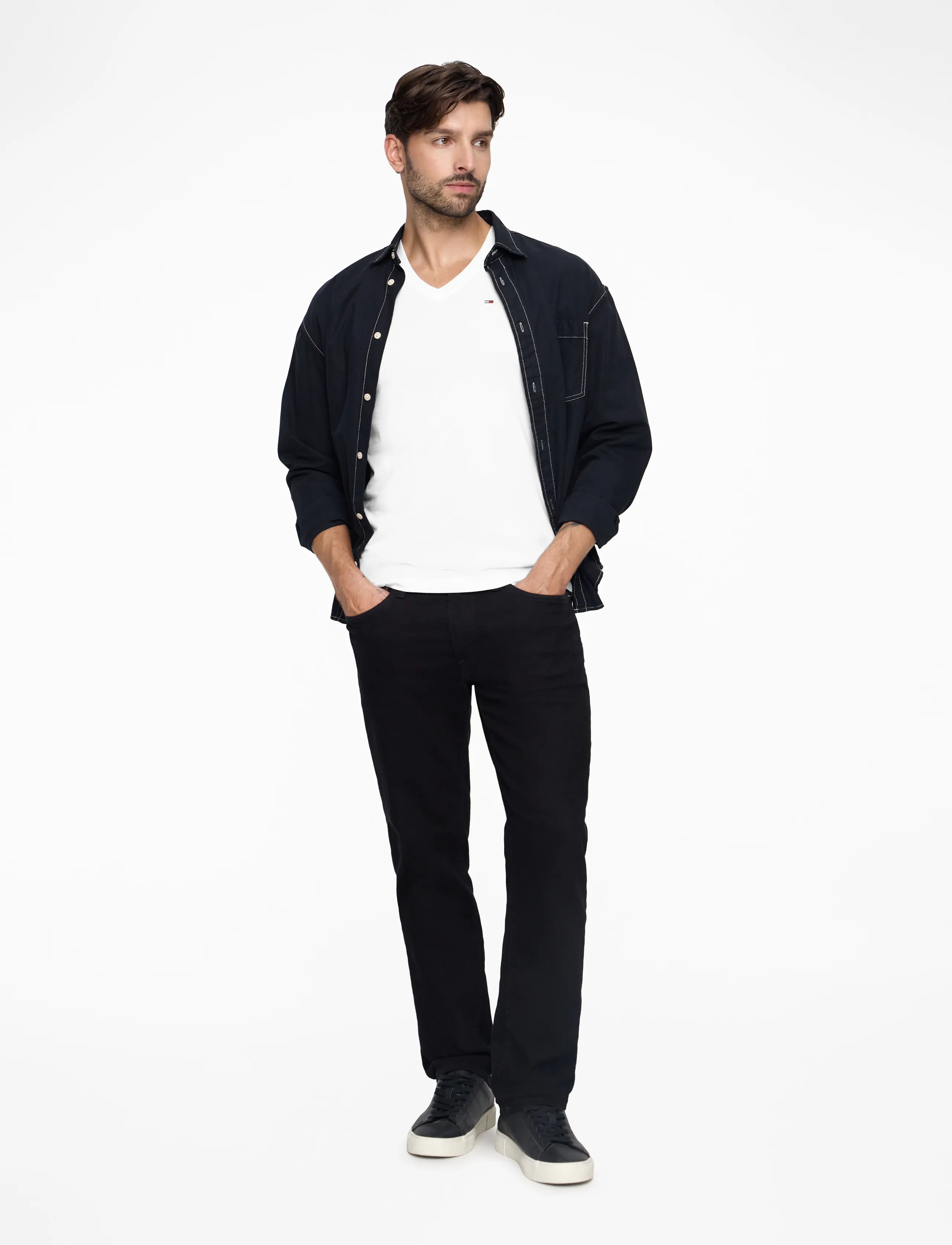 Tommy Jeans - TJM ORIGINAL JERSEY V NECK TEE - v-aukkoiset t-paidat - classic white - 3