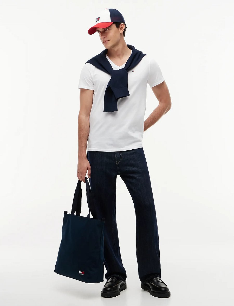 Tommy Jeans - TJM ORIGINAL JERSEY V NECK TEE - t-shirts mit v-ausschnitt - classic white - 5