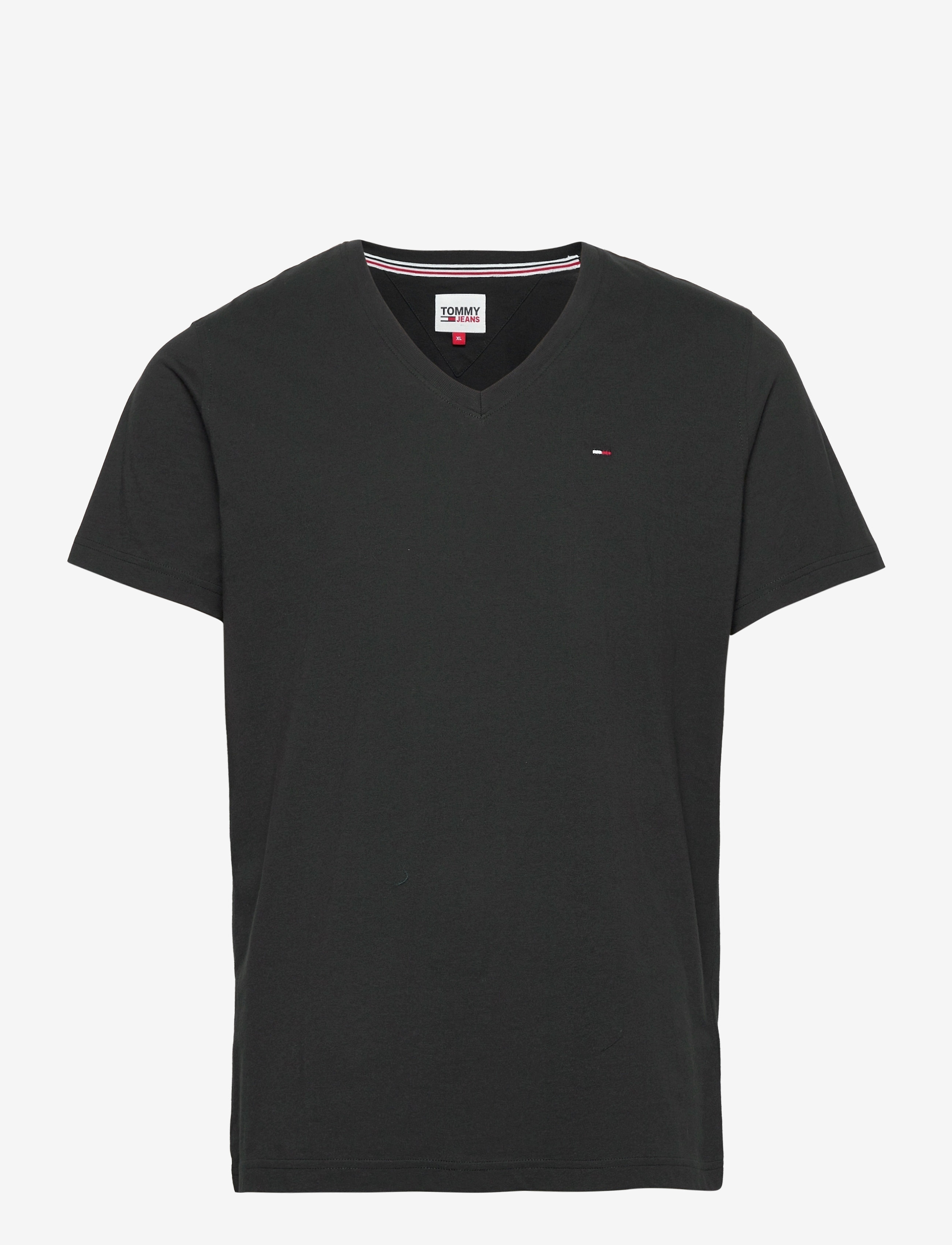 TOMMY JEANS Tjm Original Jersey V Neck Tee Schwarz - L - Herren