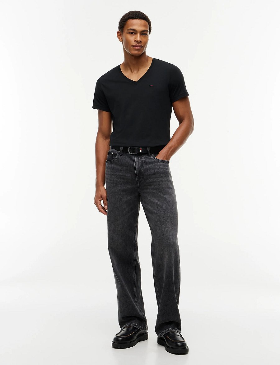 Tommy Jeans - TJM ORIGINAL JERSEY V NECK TEE - t-shirts mit v-ausschnitt - tommy black - 5