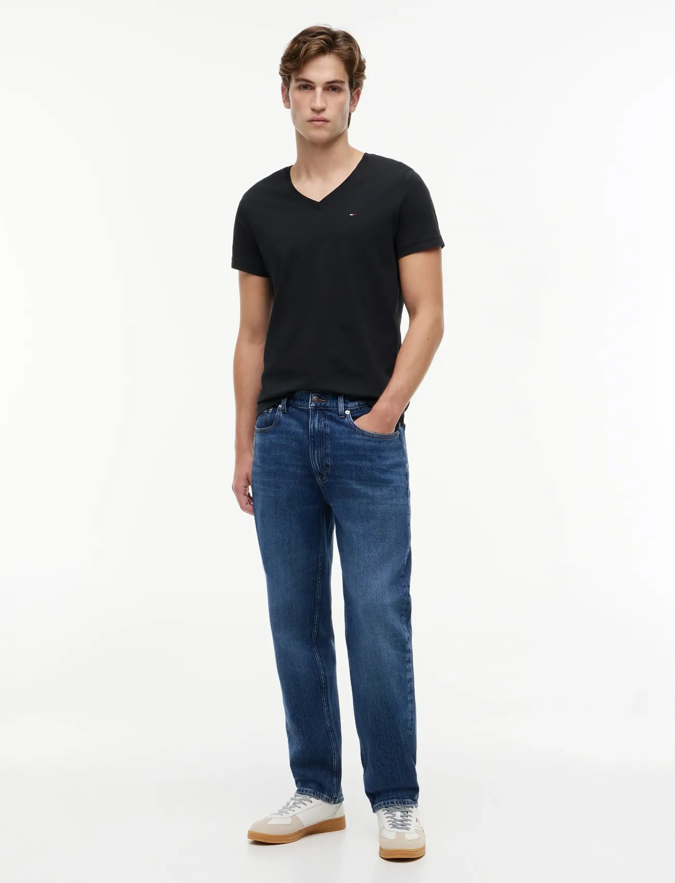 Tommy Jeans - TJM ORIGINAL JERSEY V NECK TEE - v-kaelusega t-särgid - tommy black - 5