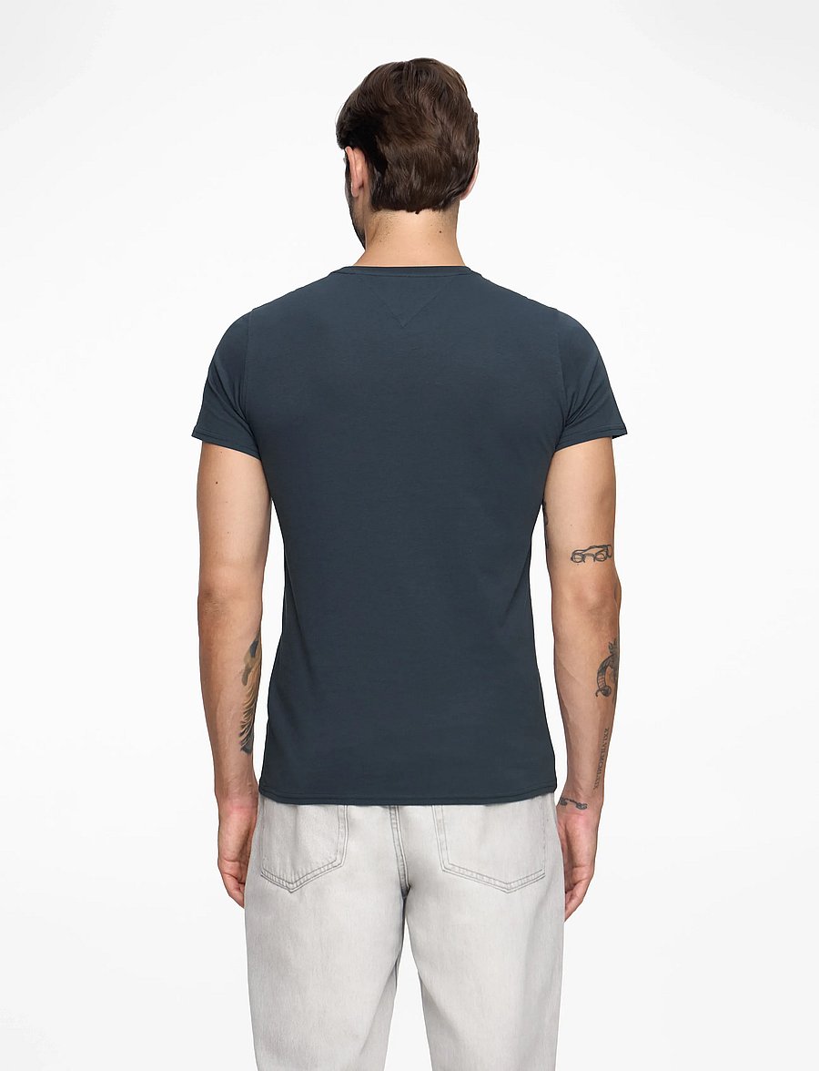 Tommy Jeans - TJM XSLIM JERSEY TEE - lyhythihaiset - black iris - 5