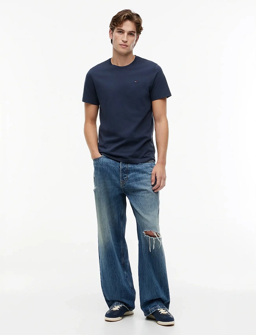 Tommy Jeans - TJM XSLIM JERSEY TEE - lyhythihaiset - black iris - 5