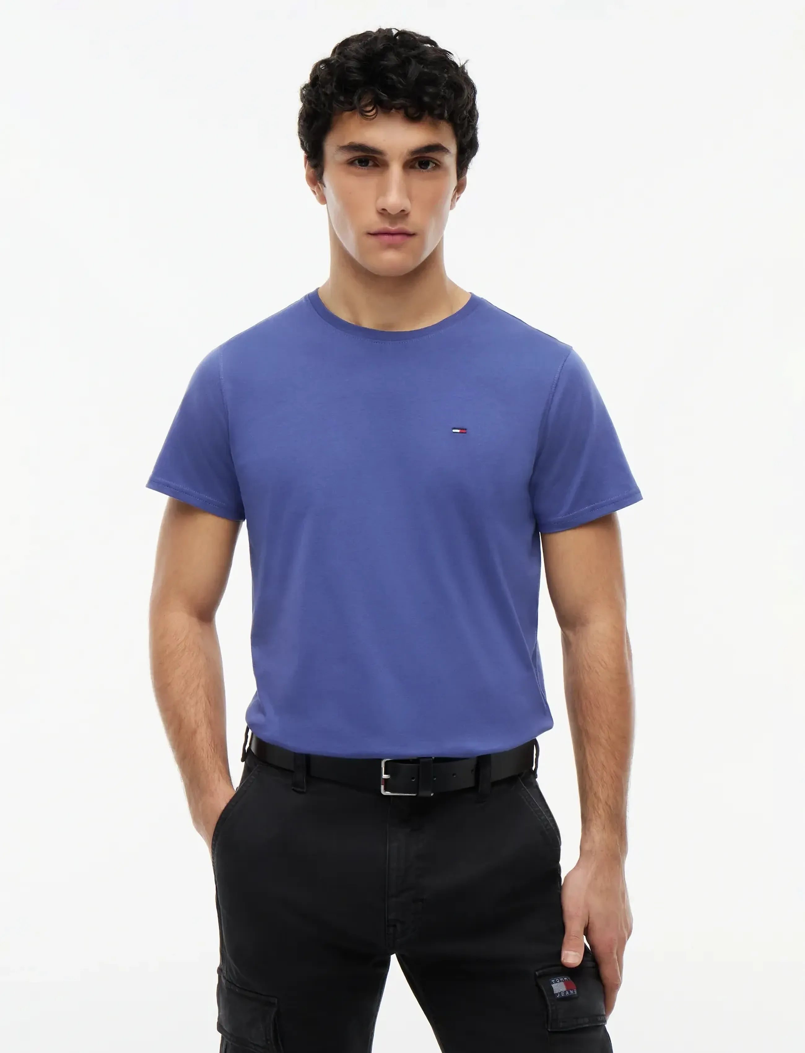 Tommy Jeans TJM XSLIM JERSEY TEE - Tommy Hilfiger - BLUE STORM / blue