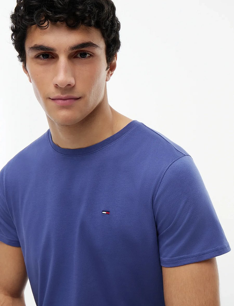 Tommy Jeans - Extra Slim S Flag T-Shirt - t-krekli ar īsām piedurknēm - blue storm - 3