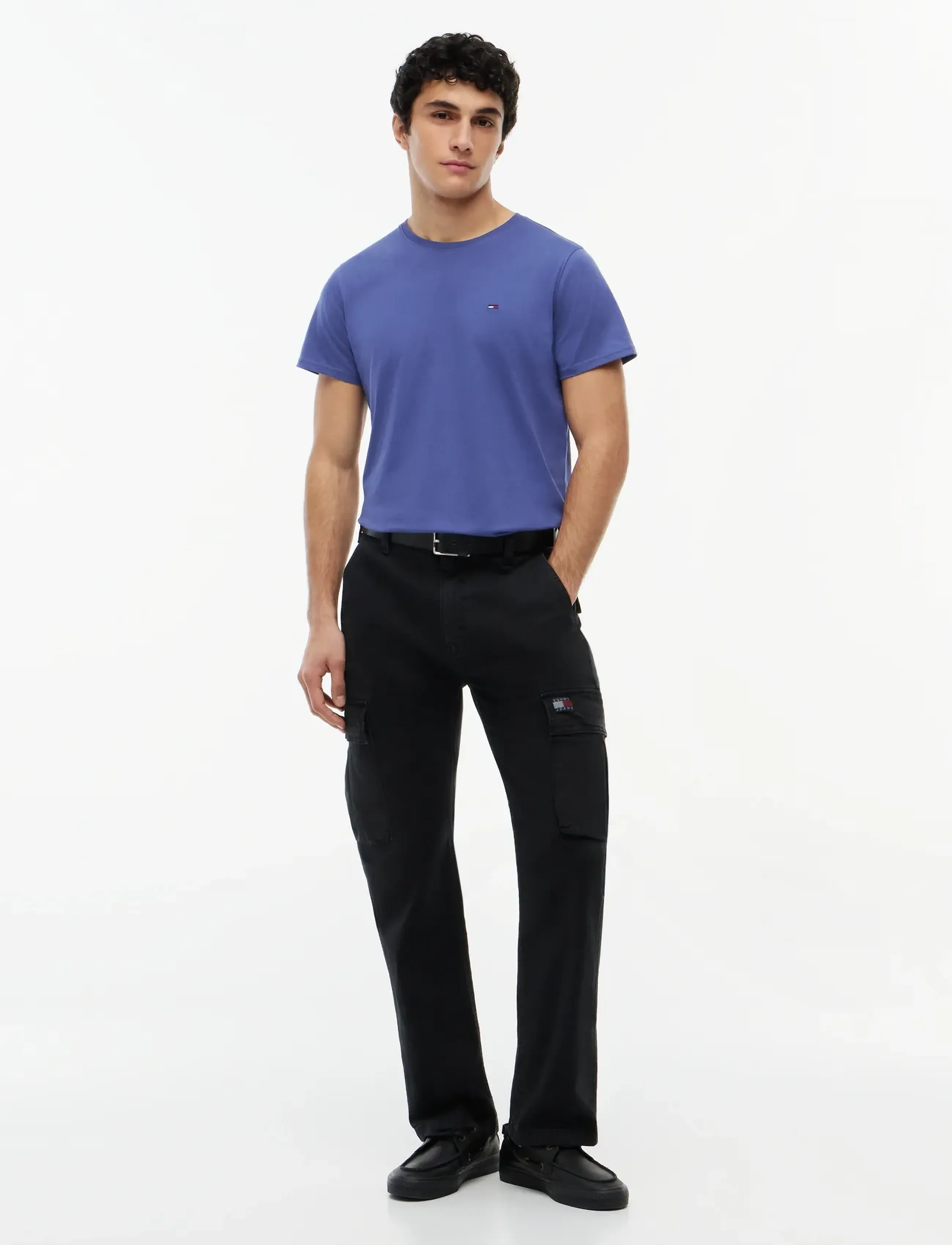 Tommy Jeans - TJM XSLIM JERSEY TEE - short-sleeved t-shirts - blue storm - 4