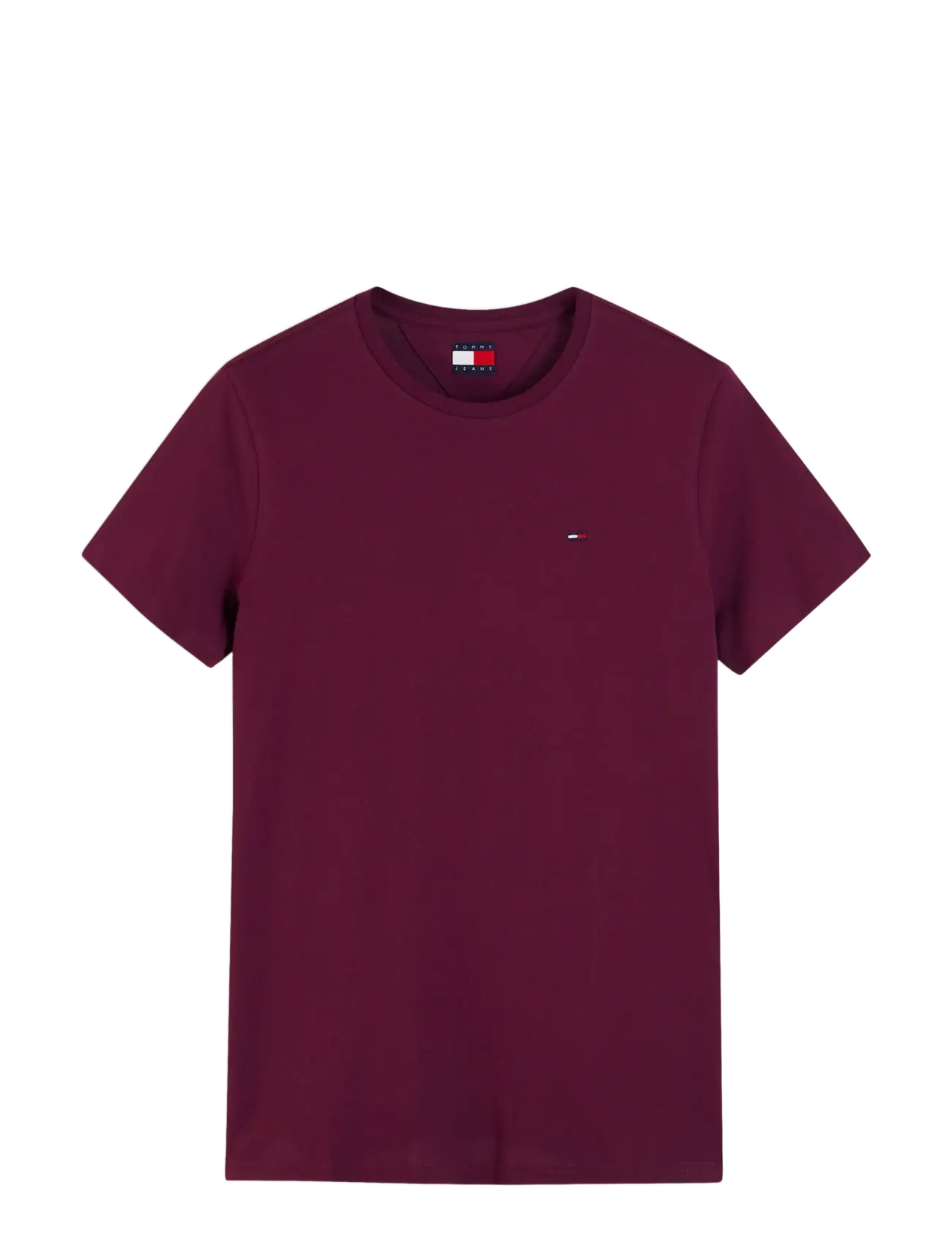 Tommy Jeans TJM XSLIM JERSEY TEE EXT - Tommy Hilfiger - CALYPSO BERRY / burgundy