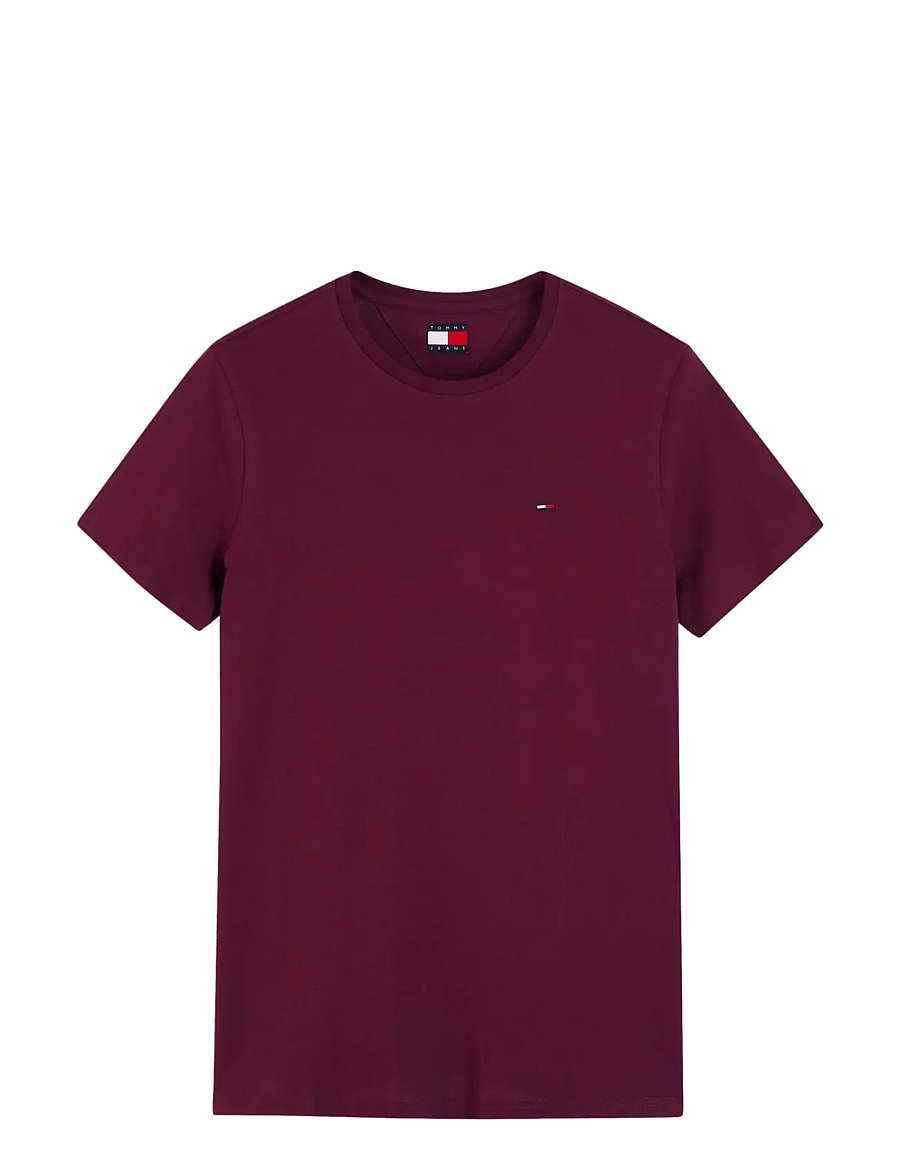 Tommy Jeans - TJM XSLIM JERSEY TEE EXT - lühikeste varrukatega t-särgid - calypso berry - 0